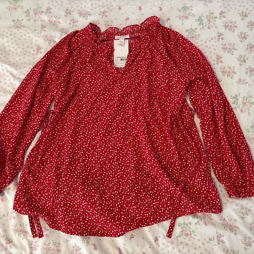 Isabel Maternity by Ingrid & Isabel Women's Red Floral Top